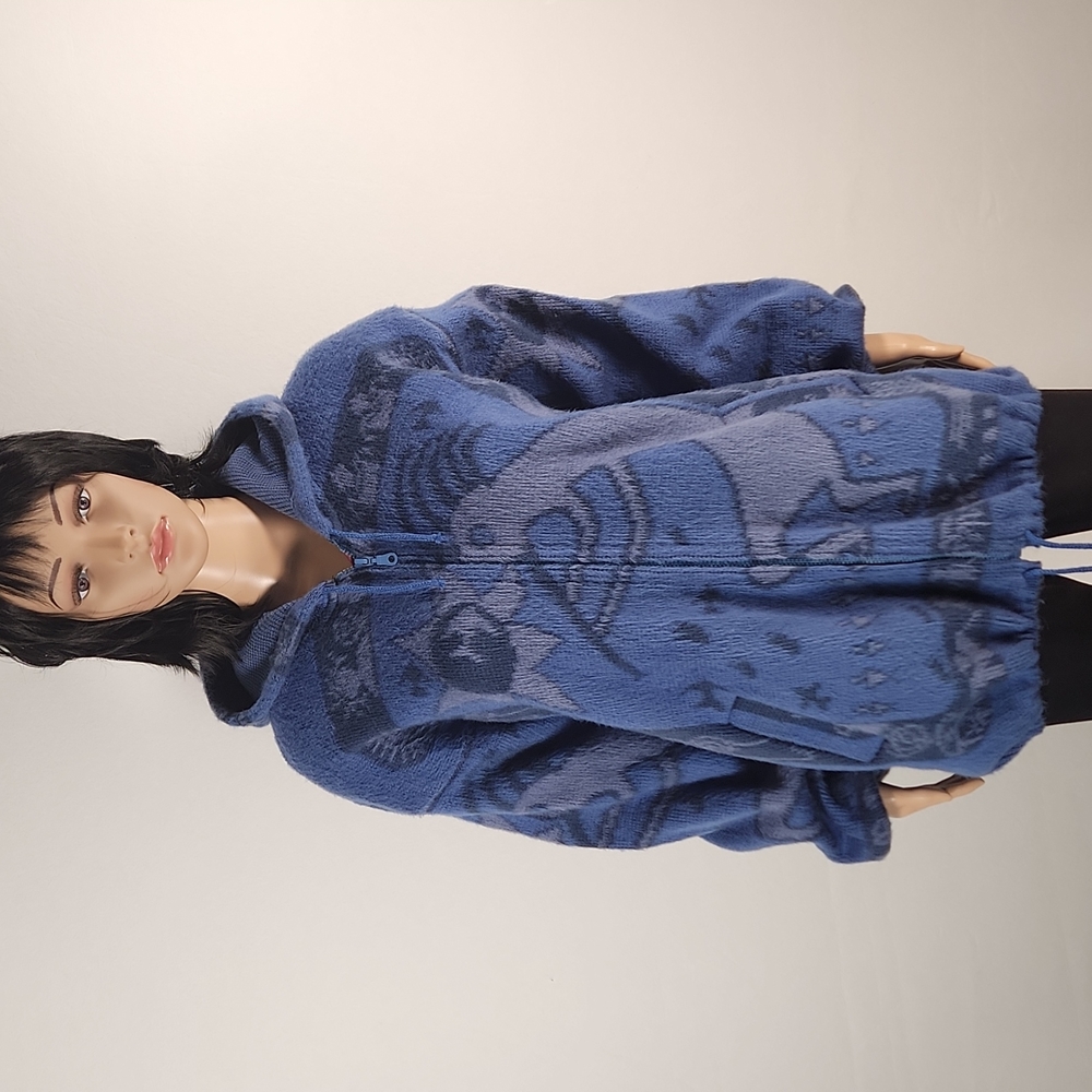Kokopelli Wool Jacket by Artesanias Tuntaquimba, Ecuador, Size L